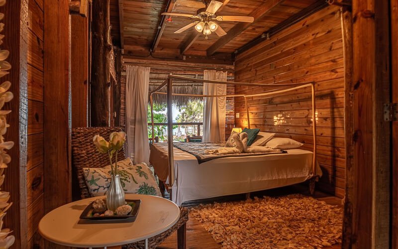 Air-Conditioned Deluxe Room at Cabarete Maravilla — king bed, eco lodge Cabarete beach