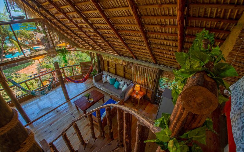 Eco Penthouse at Cabarete Maravilla Ecolodge — 360° panoramic views of Caribbean Sea and jungle, Cabarete DR