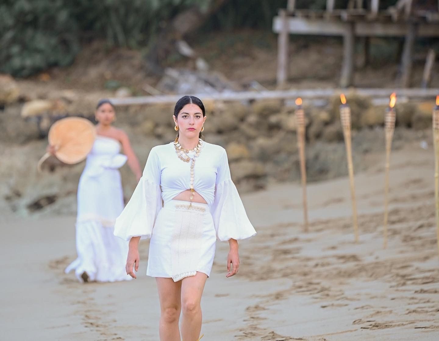 Fashion event, Caribbean beach setting